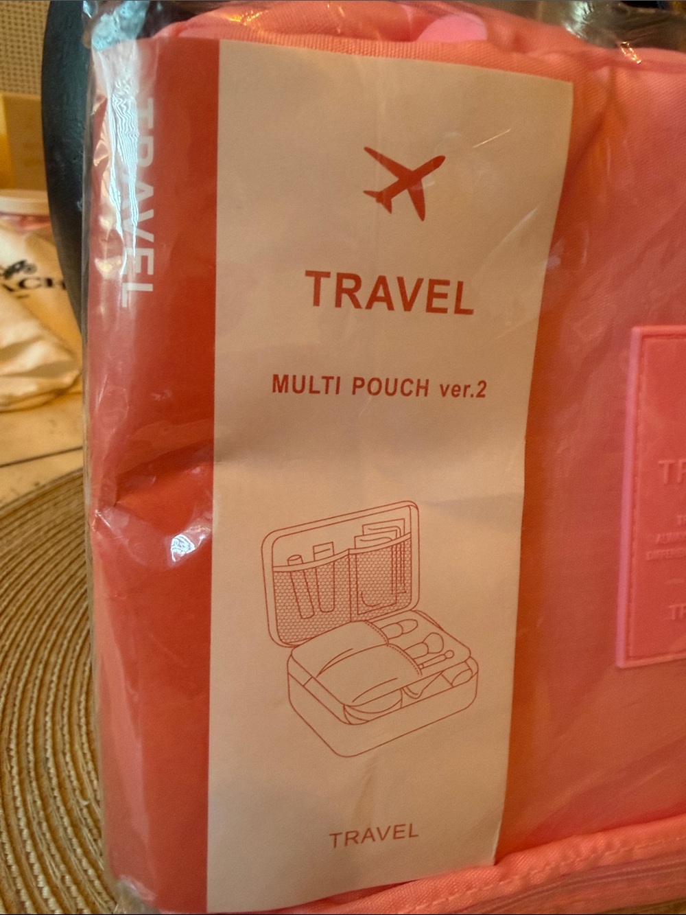 NWT ravel Pink Travel Multi Pouch Organizer ver.2 9"x7" - Picture 3 of 10